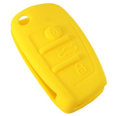 HQRP Funda de silicona amarilla compatible con llave de Audi TT Q5 R8 S4 S5 S6 Foto 1 de 2