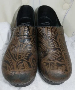 DANSKO WOMEN'S CLOG PROFESSIONAL BLACK ANTIQUE SHOES Size 7.5-8. - Picture 1 of 12