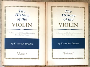 VAN DER STRAETEN " THE HISTORY OF THE VIOLIN " 1968 REPRINT 2 VOLS HC/DJ NF/VG - Picture 1 of 1