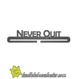 Decorative Never Quit Medal Hanger Metal Wall Sculpture Art Hanging Home - Picture 1 of 1