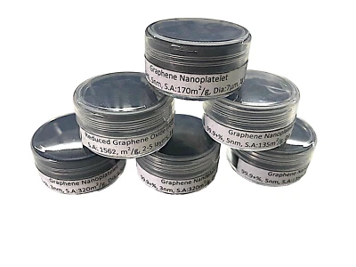 Graphene Nanoplatelet 99.9%, 5 nm, S.A:135 m2/g Dia: 30 μm, 1g grafene nano plt