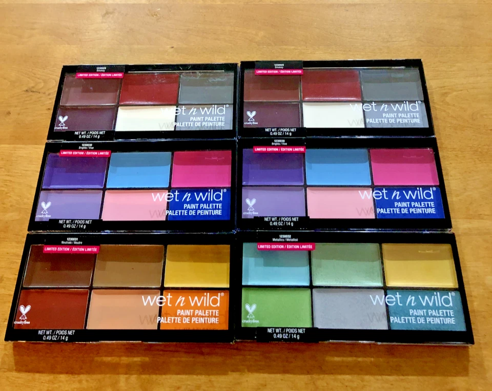 6 Wet N Wild 6 Color Paint Palette (1230029, 1230030, 1230031 & 1230032) - Image 1 of 1