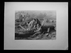 c1893 SHETLAND-Druck NIE ZU SPÄT, um das Leben in Shetland zu reparieren von Frank Barnard - Bild 1 von 4