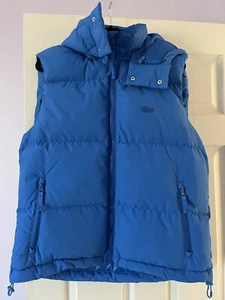 nwot lacoste men’s blue water repellent puff vest sz m - Picture 1 of 3