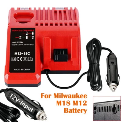 Rapid Charger For Milwaukee M12 M18 12V 18V 48-11-1850 Li-ion Battery Tool