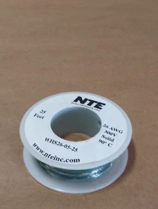 ( 25 FT Spool ) NTE WHS26-05-25 ( 26 AWG ) Solid Hook Up Wire 300V ( Green ) - Picture 1 of 3