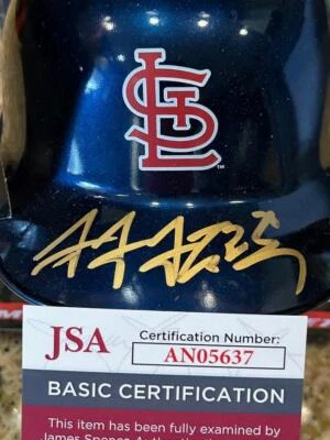 CHEN-WEI LIN ST LOUIS CARDINALS PROSPECT SIGNED MINI HELMET BASEBALL JSA COA - Image 1 of 4