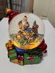 Santa Christmas Water Globe With Snow Blower, Lights Up 999387 New Open Box - Picture 1 of 11