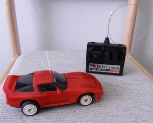 Vintage 1980's Nikko Red Corvette C4 Rally Sport R/C Radio Remote Control Car - Picture 1 of 15