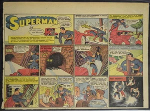 SUPERMAN SUNDAY COMIC STRIP #23 7. April 1940 2/3 VOLLE Seite DC Comics RAR - Bild 1 von 2