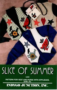 Slice of Summer Vest Applique Sewing Pattern Indygo Junction IJ325 S-XL - Picture 1 of 2