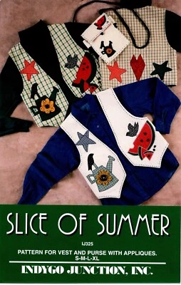 Slice of Summer Vest Applique Sewing Pattern Indygo Junction IJ325 S-XL - Image 1 of 2