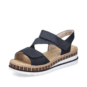 RIEKER Sandalette blau Keilabsatz ANTISTRESS Klett NEU 2025 Trend V7974-14 - Bild 1 von 5