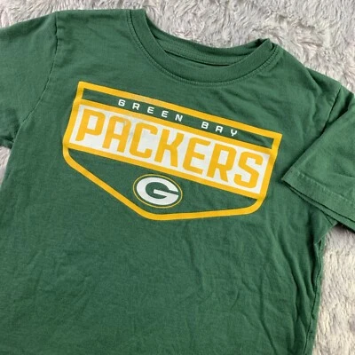 Camiseta de fútbol americano de la NFL Green Bay Packers juvenil mediana amarilla blanca manga corta Foto 1 de 4
