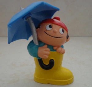 Mainzelmännchen Figuren ZDF 1989 BULLYLAND -Mainzel im Schuh mit Schirm - 1989 - - Bild 1 von 2
