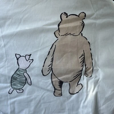 Sábana de cuna Pottery Barn Kids Disney Winnie the Pooh orgánica ajustada nueva con etiquetas envío Foto 1 de 4
