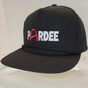Gorra negra ajustable vintage Pardee talla adulto Snapback Yupoong - Imagen 1 de 11