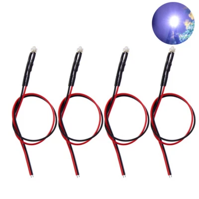 20pcs Pre-wired Resistor 26awg Wire Bright White 1.8mm LED Lamp Light 12V L1218W - Image 1 of 4