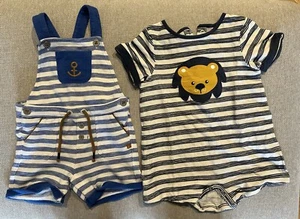 Okaïdi Jungen Strohhalme/Anhänger 18M weiß und blau gestreift - Bild 1 von 4