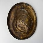 Vintage Brass Copper Wall Picture Portrait Hand Etched Queen Draupadi India