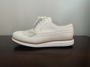 Cole Haan Men's Size 9.5 Øriginal Grand Wing Tip Oxford Golf Shoes White - Picture 1 of 8