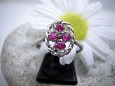 RUBIN DESIGN RING IN 925 STERLING SILBER TRAUMHAFT X1698* G55  - Bild 1 von 2