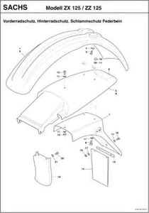 SFM / Sachs PROTECCIÓN RUEDA DELANTERA P009271100004328 ZZ 125 Fun Bike-2002 - Imagen 1 de 1