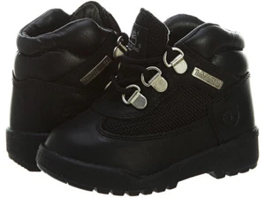 Timberland Field Boot Toddler Boys Black Leather Mesh Kids Casual Boots 15806 - Picture 1 of 7