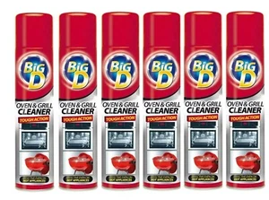 Big D Tough Action Oven & Grill Cleaner Spray Cleans Ovens Grills 6×300ml - Picture 1 of 6