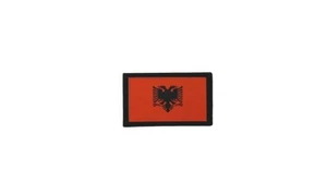 Patch toppe toppa ricamate termoadesiva stampato bandiera badge albania - Bild 1 von 1