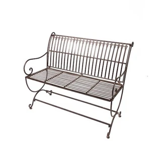 Gartenbank Parkbank Shabby Chic Eisen 103,5 cm braun - Bild 1 von 1