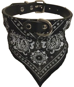 COLLAR AJUSTABLE PAÑUELO PERRO MASCOTA CACHORRO 45CM NEGRO - Imagen 1 de 1