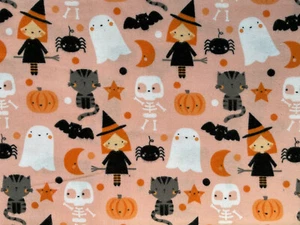 SELTEN & RARITÄT Designer Neuheit Halloween HEXEN TRICK OR TREAT *Baumwollflanell FQ* - Bild 1 von 3