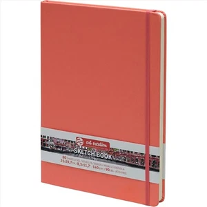 8.3 x 11.8 Inches Coral Red Sketchbook - Ideal for Watercolor & More - Picture 1 of 8
