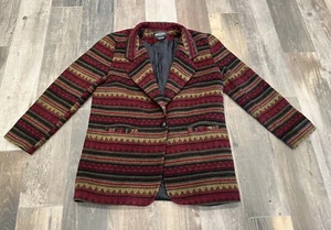 giacca blazer vintage Braetan lana Yellowstone tema sud-ovest taglia M - Foto 1 di 7