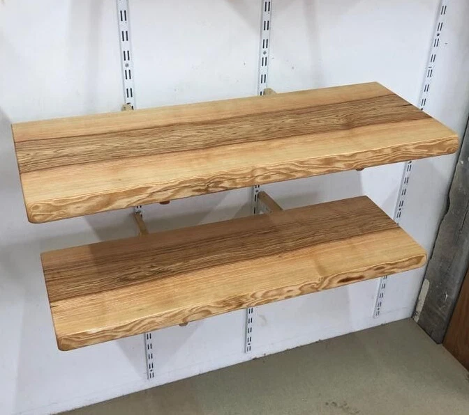 Waschtischplatte Waschtisch Waschtischkonsole Ablage, ESCHE, Massiv-Holz, Unikat - Bild 1 von 4