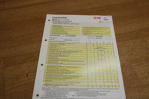 Yamaha YTF-R1 + SP RN12 2006 Inspektionsblatt Technische D Füllmengen xz1395 - Picture 1 of 1