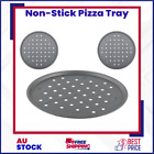 Non-stick Pizza Tray Carbon Steel Baking Pizza Pan Round With Holes Plate 33.5cm