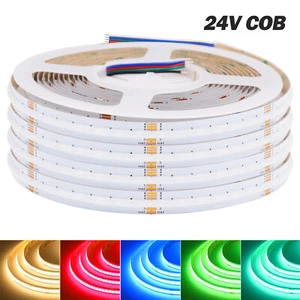 RGB/RGBW/RGBWW/RGBCCT COB LED Streifen 24V Dimmbar Stripe Band Keine Lichtpunkt - Bild 1 von 16