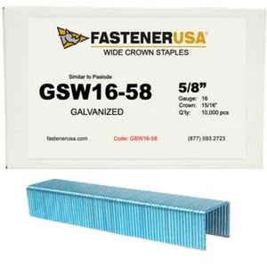 GRAPAS 5/8"" PIERNA x 15/16"" CORONA 16GA GALV GSW-16 10.000 quilates | GSW16-58 - Imagen 1 de 1