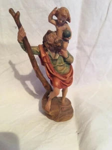 Heiliger Christophorus, Figur aus Holz 17cm x 7cm - Bild 1 von 3