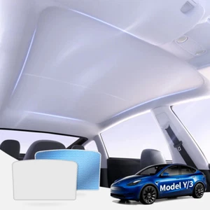 For Tesla Etc magnetic suction clip Sun Shades Glass Roof Sunshade Front Rear - Picture 1 of 26