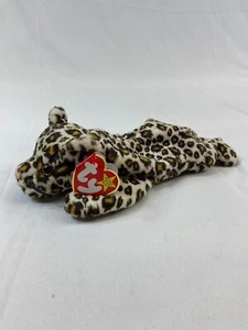 Ty Beanie Baby Leopard Lentiggini Marrone Maculato Carino Peluche Gatto della Giungla con Etichette - Foto 1 di 7