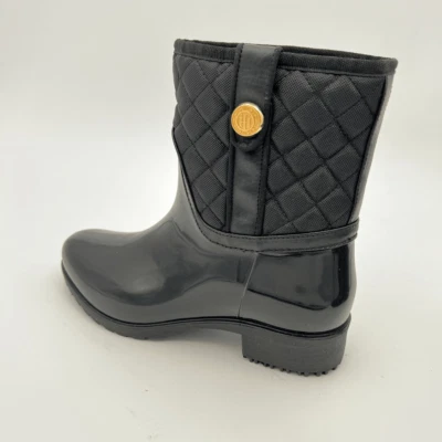 Tommy Hilfiger Shoes Women's Size 7 Black Freza Rain Boots Designer Waterproof - Image 1 of 4