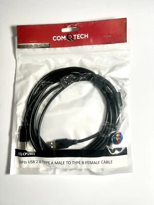 10 ft USB 2.0 Cable Type A Male to Type B Female Cable - NEW - Image 1 of 2