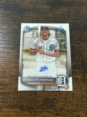 2025 Bowman Chrome 1st RC Chris Rodriguez Auto #CPA-CR Detroit Tigers B - Image 1 of 2