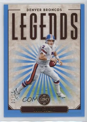 2020 Panini Legacy Legends Indigo /25 John Elway #106 HOF - Image 1 of 2