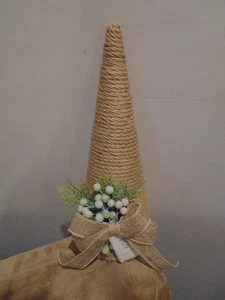Handmade Twine Christmas Tree Decor Greenery Berries Bow-13" x 5" NEW-Unique! - Picture 1 of 5