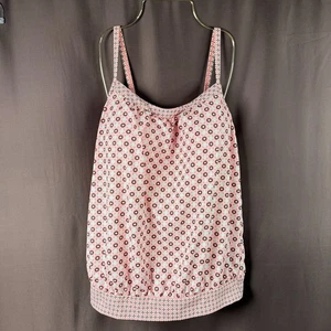 Lands' End Damen 16-18W lang Wood Lily Geos Blouson Tankini Badeanzug Oberteil This - Bild 1 von 9