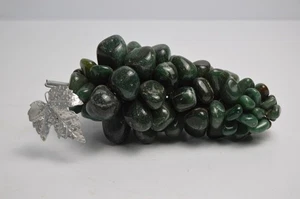 Pietra Apatite Verde Vintage Uva Rocce Lucide Da Collezione Metallo Foglia Vino - Foto 1 di 21